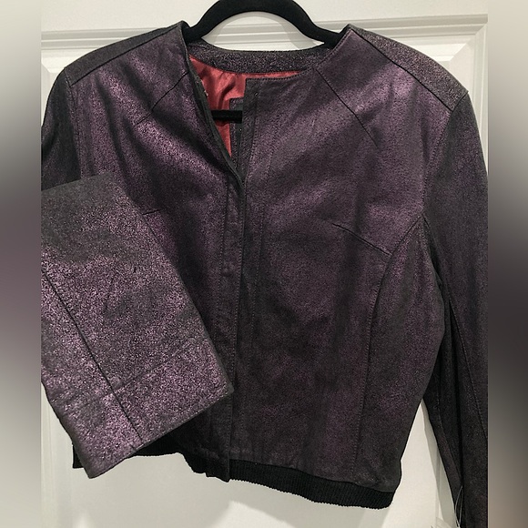 NWT Vintage Purple Bomber Jacket - Picture 2 of 8